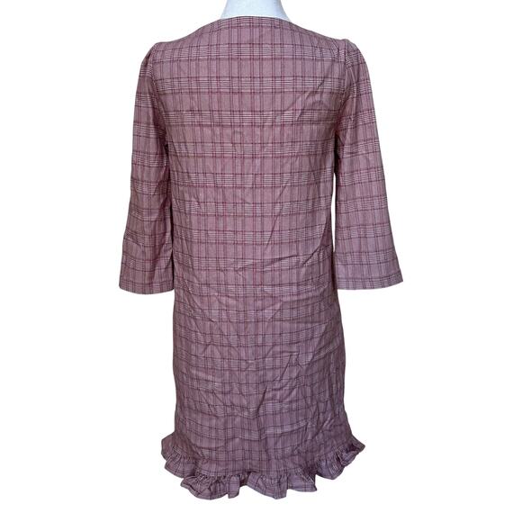Avec Les Filles Plaid Midi Dress with Front Zipper – Size M - Picture 4 of 5
